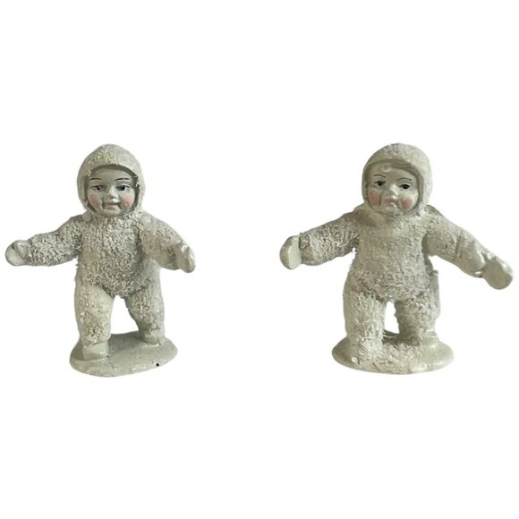 Dept 56 Snowbabies Miniatures Pewter Frosty Frolic Handpainted 4 Piece 7613-9 - Picture 7 of 13